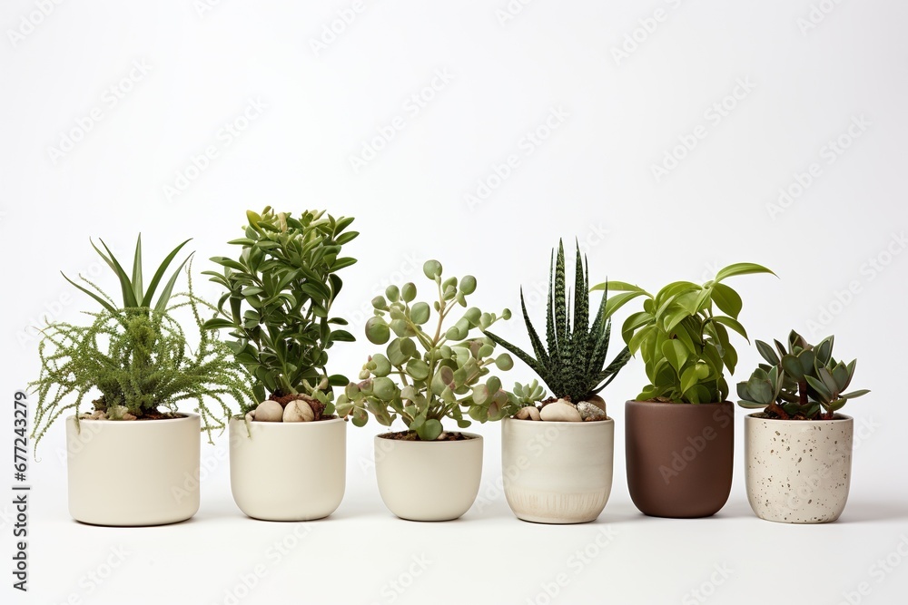 Fototapeta premium Lush Green Houseplants Collection.
