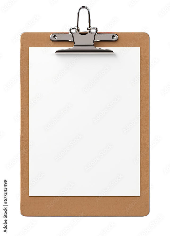 Clipboard with Paper Brown, isolated on transparent background. Clipboard with Paper Brown, isolated on transparent background.