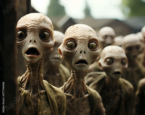 people and alians live together