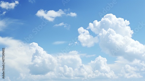 a blue sky with white clouds photo