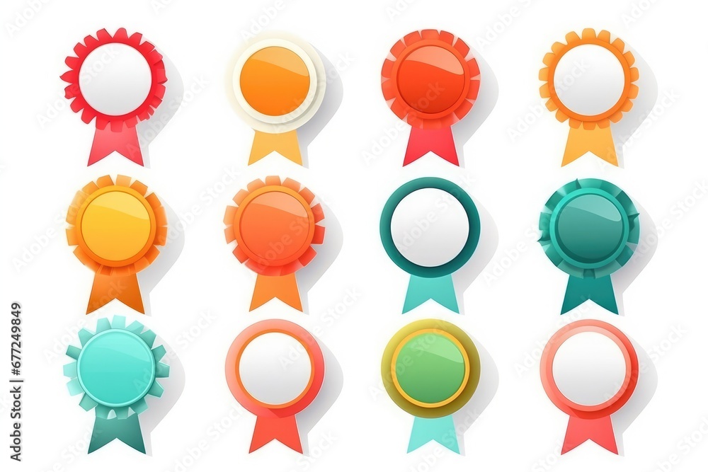 A Vibrant Collection of Artistic Badge Illustrations A Vibrant Collection of Artistic Badge Illustrations