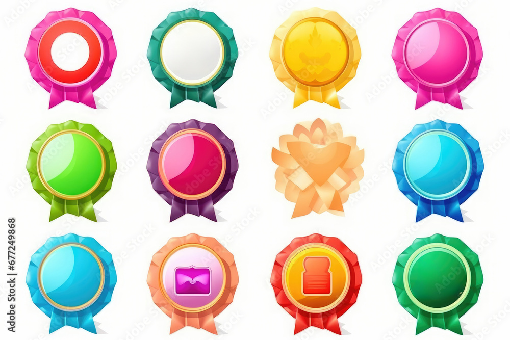 A Vibrant Collection of Artistic Badge Illustrations A Vibrant Collection of Artistic Badge Illustrations