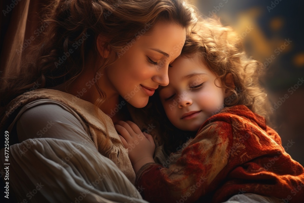 A Mother's Love Captured in a Heartfelt Moment of Unconditional Connection A Mother's Love Captured in a Heartfelt Moment of Unconditional Connection