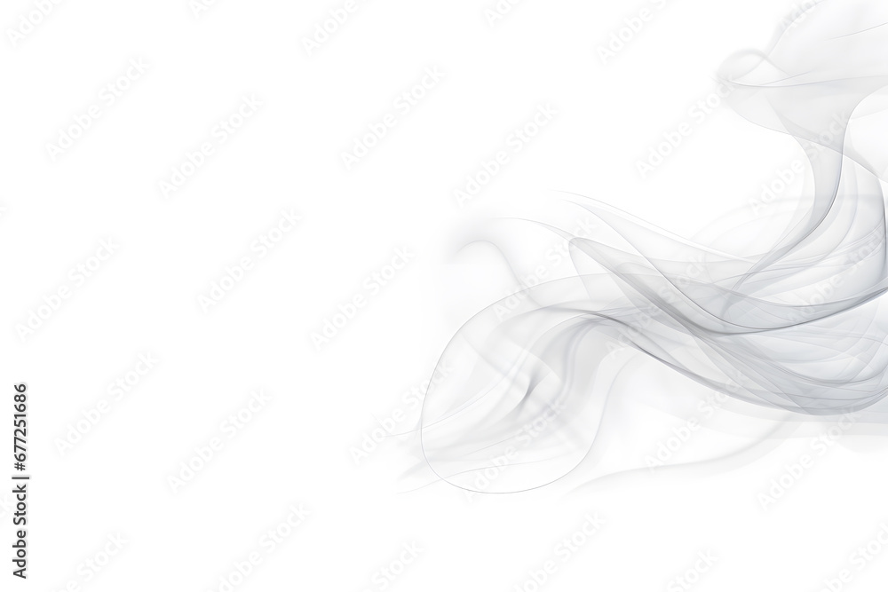 Round Wavy White Smoke Isolated on White Background. Round Wavy White Smoke Isolated on White Background.