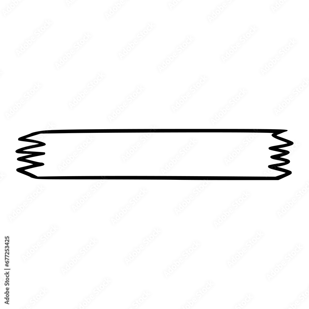 Tape Ribbon outline doodle illustration Tape Ribbon outline doodle illustration