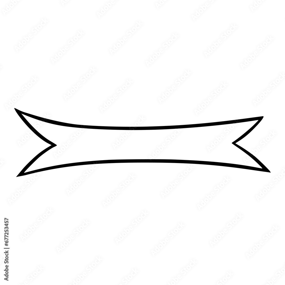 ribbon line doodle illustration