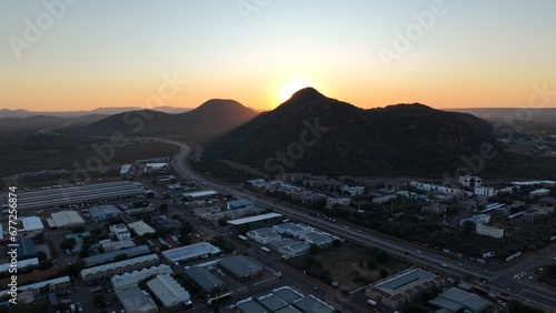 Aerial view of Kgale view hill in Gaborone, Botswana, Africa photo