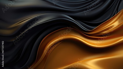 Waves of Gold and Black Silk 