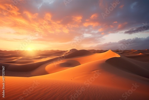 Captivating desert landscape during golden hour © Francesco