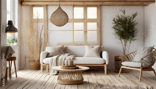 Scandinavian sanctuary, Light wood, cozy textiles, and minimalist decor create a calming space.