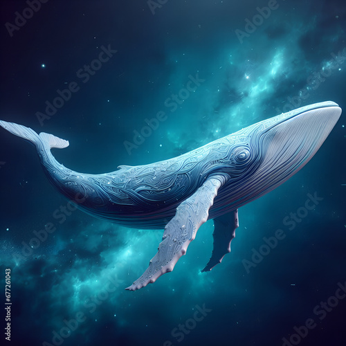 whale in the space