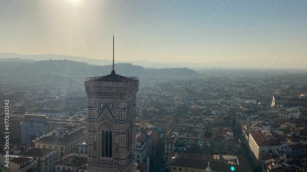 Aerial view of the Florence cityscape in Italy