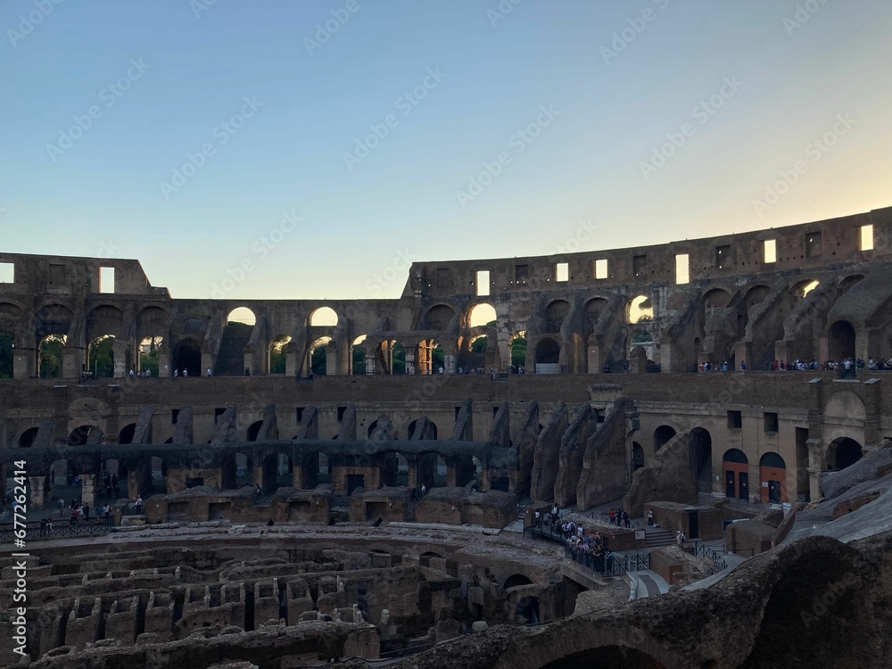 View of the colosseum in Rome, Italy