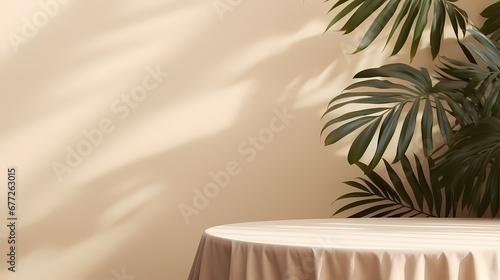 Gray tablecloth product booth scene, e-commerce, podium, stage, product demonstration background, PPT background, 3D rendering