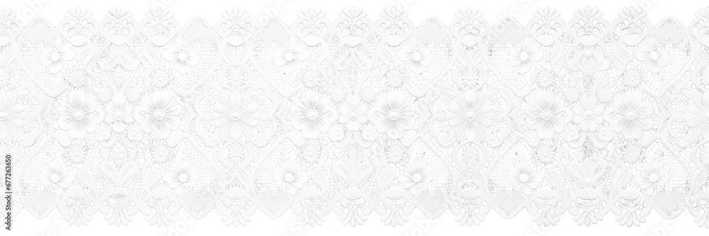 white lace cotton fabric - obrazy, fototapety, plakaty 