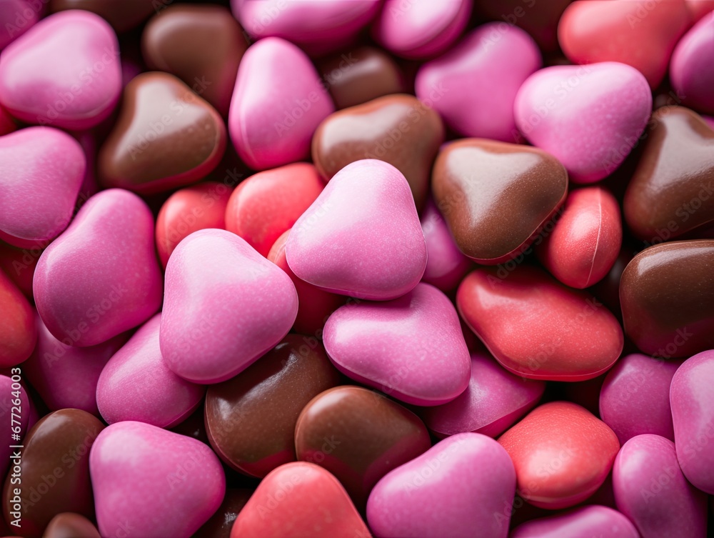 A symbol of love on Valentine's Day, a lot of flat hearts. Realistic romantic background, red heart icon. Generated by AI. A symbol of love on Valentine's Day, a lot of flat hearts. Realistic romantic background, red heart icon. Generated by AI.