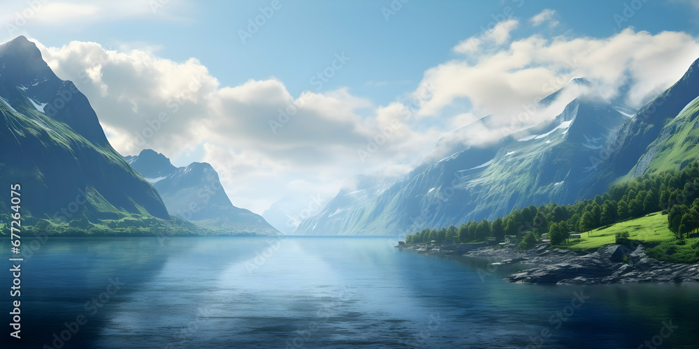 lake and mountains lake and mountains