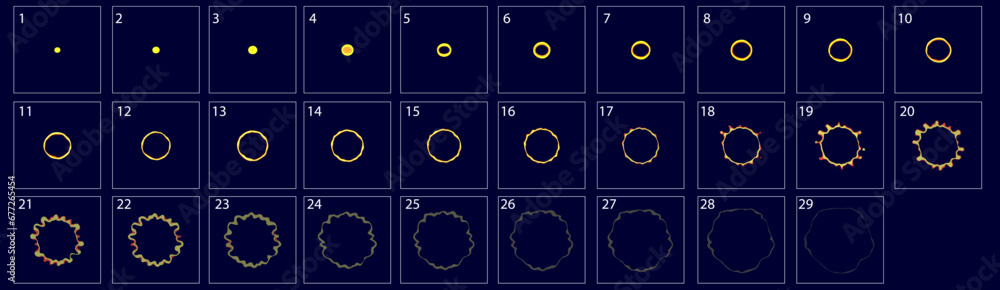 Explosion Animation Grid Animation for game of explosion effect. Explosion animation. Sprite ...