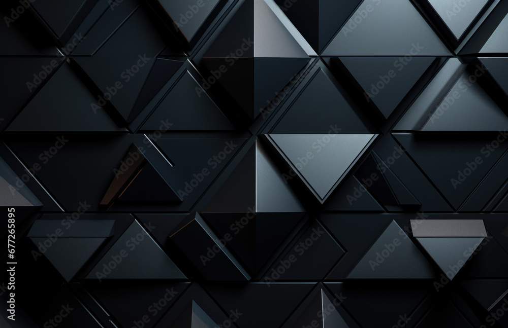 Black abstract polygonal background wall. Black abstract polygonal background wall.