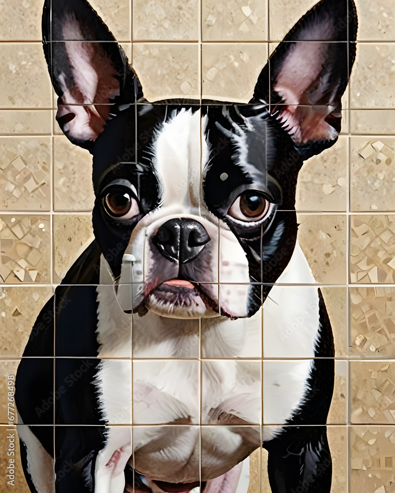 Boston Terrier Mosaic