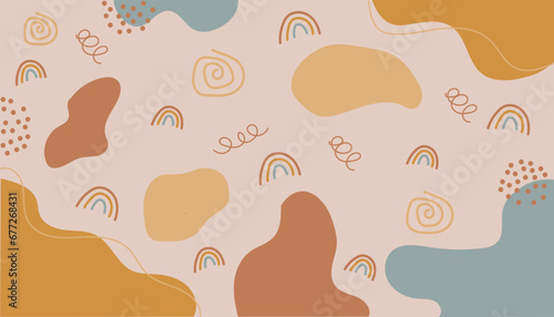 Fondo de figuras abstractas y Arcoiris ideal para portadas fondos de pantalla con colores terracota combinación agradable para cuadros y texturas