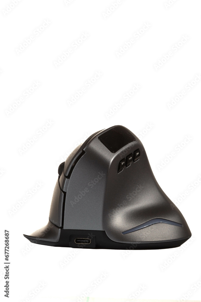Isolated vertical mouse. Concept of body health. Office syndrome concept. Carpal Tunnel Syndrome Isolated vertical mouse. Concept of body health. Office syndrome concept. Carpal Tunnel Syndrome