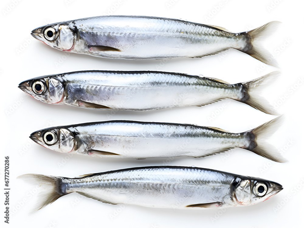 Fresh sardines on white background. Omega 3 fish oil concept. Freshly caught silver fish, the natural source of omega-3 for a balanced diet and healthy nutrition. Omega 3 food full of natural vitamins Fresh sardines on white background. Omega 3 fish oil concept. Freshly caught silver fish, the natural source of omega-3 for a balanced diet and healthy nutrition. Omega 3 food full of natural vitamins