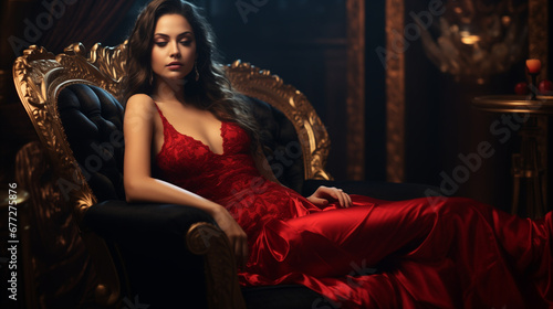 woman in red dress © Gabriele