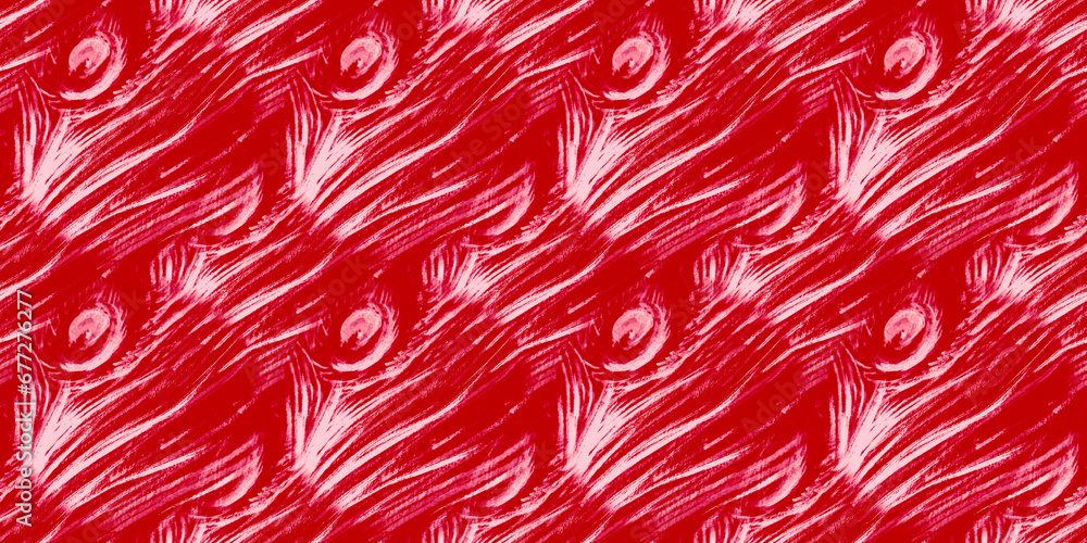 Tropical Fabric Bird. Red Fabric Design. Rose Tropical Fabric Bird. Red Fabric Design. Rose