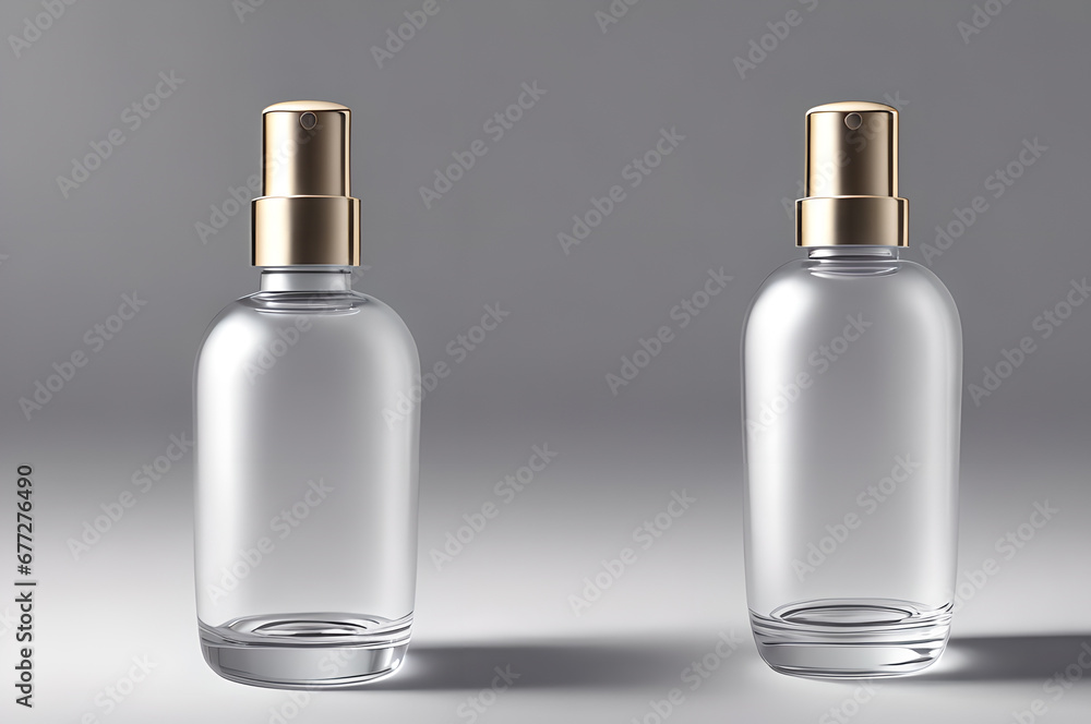 set of jars for cosmetics, on isolated background, Generative AI set of jars for cosmetics, on isolated background, Generative AI