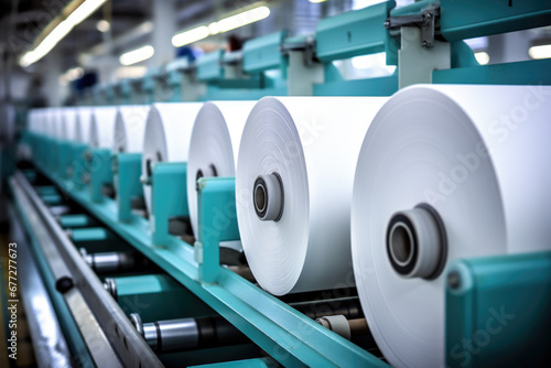 machines for the production of paper rolls for further processing in a printing plant - recycling of waste paper