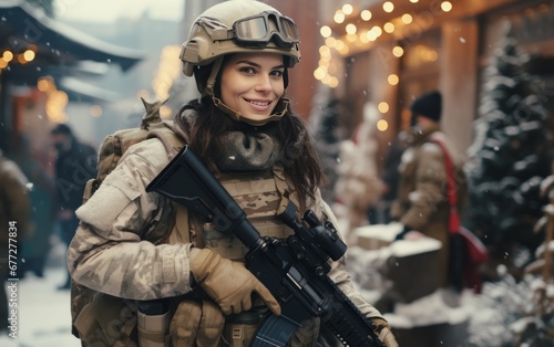 soldatessa felice