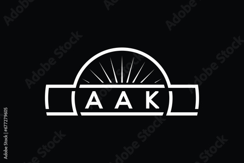Professional letter A A K logo design template. photo