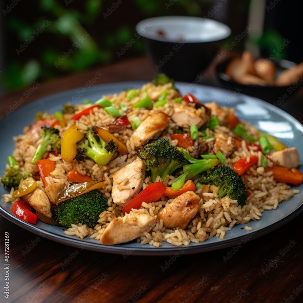 stir fried chicken with vegetables