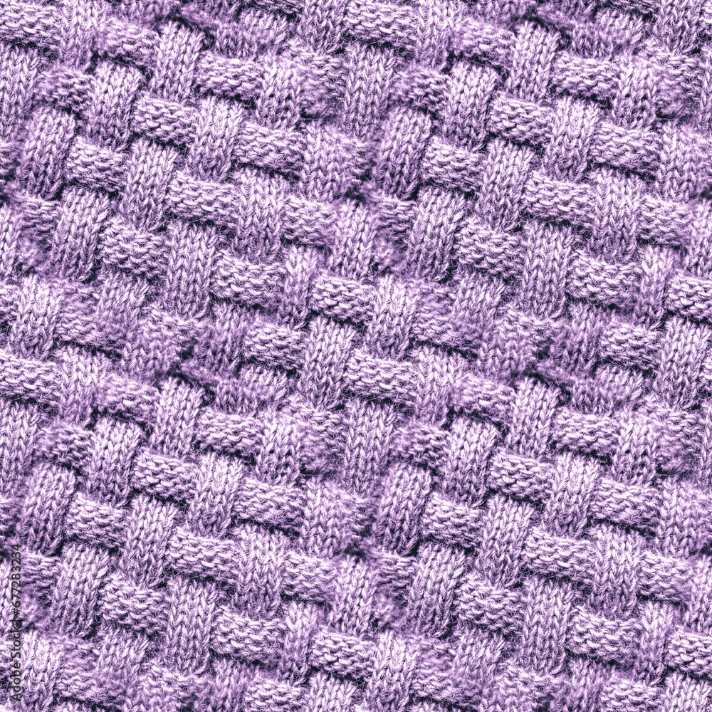 Purple Knit Wallpaper. Lilac Knitting. Pink Wool