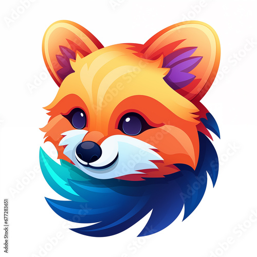 red panda isolated on white background