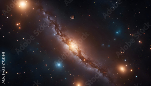 Cosmic space. stars and galaxies in outer space showing the beauty of space exploration. © Muhammad