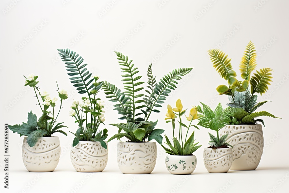 Fototapeta premium Green Oasis: Potted Plants Collection