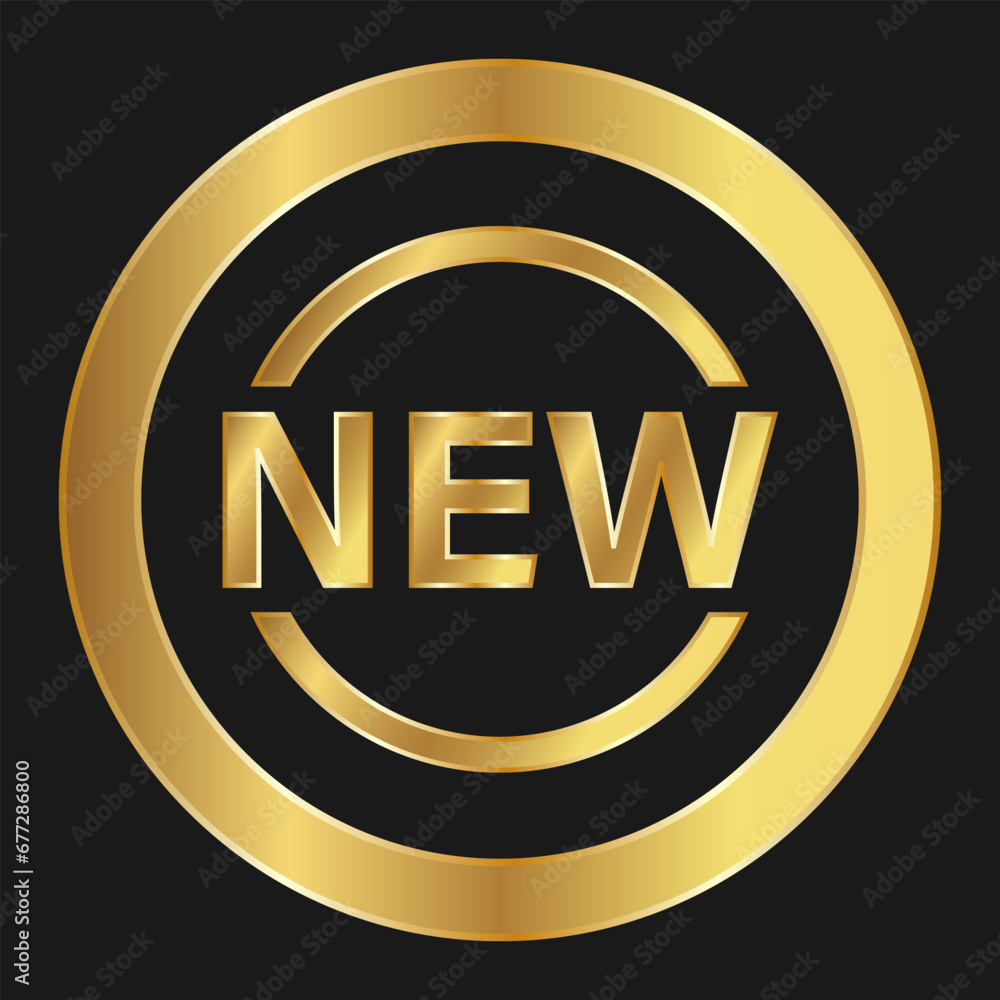 Shopping NEW simple gold icon for apps and websites Shopping NEW simple gold icon for apps and websites