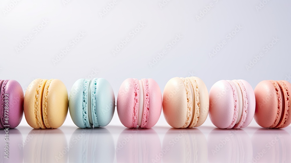 Obraz premium colorful macaroons on a soft background