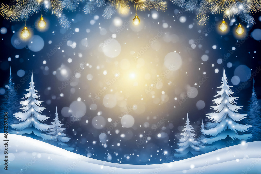 Festive New Year's illustration. Christmas background