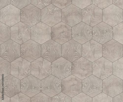 Boulder Oak Wood Hexagon Basket Weave Floor Texture