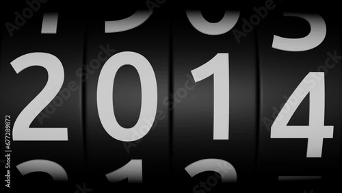 2000 to 2024 year retro countdown slot machine new year animation background photo