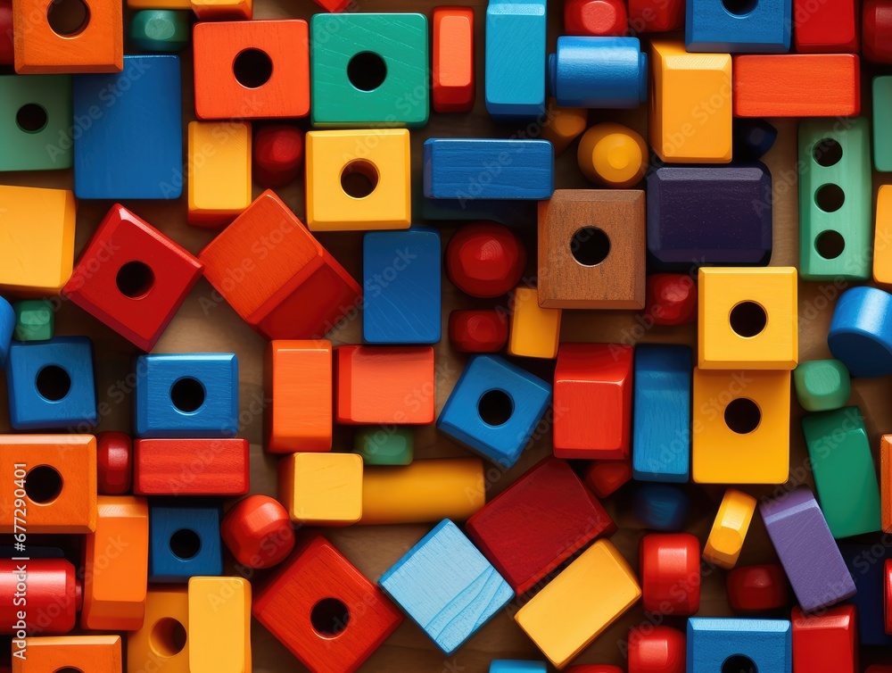 Wooden Building Blocks Colorful Preschool Toys Seamless Texture Pattern Tiled Repeatable Tessellation Background Image Wooden Building Blocks Colorful Preschool Toys Seamless Texture Pattern Tiled Repeatable Tessellation Background Image