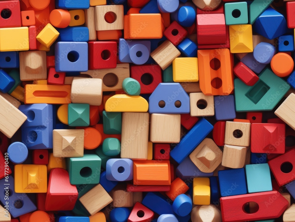 Wooden Building Blocks Colorful Preschool Toys Seamless Texture Pattern Tiled Repeatable Tessellation Background Image Wooden Building Blocks Colorful Preschool Toys Seamless Texture Pattern Tiled Repeatable Tessellation Background Image