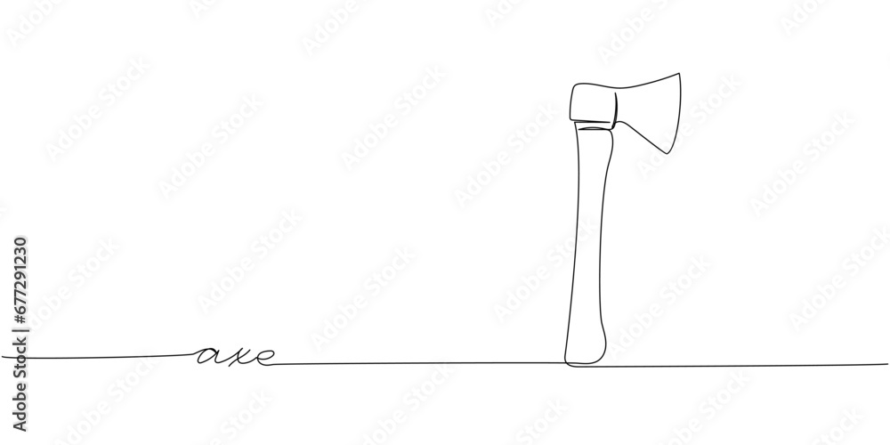 axe, hatchet, woodcutter, construction tool one line art. Continuous line drawing of repair, professional, hand, people, concept, support, maintenance with inscription, lettering, handwritten. axe, hatchet, woodcutter, construction tool one line art. Continuous line drawing of repair, professional, hand, people, concept, support, maintenance with inscription, lettering, handwritten.