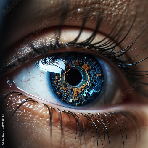 Visionary Interface: A Detailed Glimpse into the Eye with Integrated Circuits