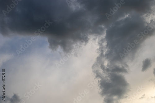 Summer late afternoon cloudscape over Johannesburg on the Highveld of Gauteng province in South Africa - image for background use