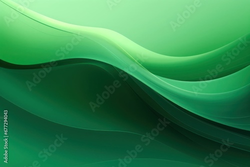 Wavy Green Patterns on a Close-Up Shot of a Vibrant Background Generative AI