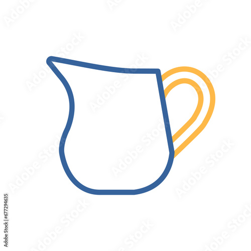 Creamer jug vector icon. Dairy product sign